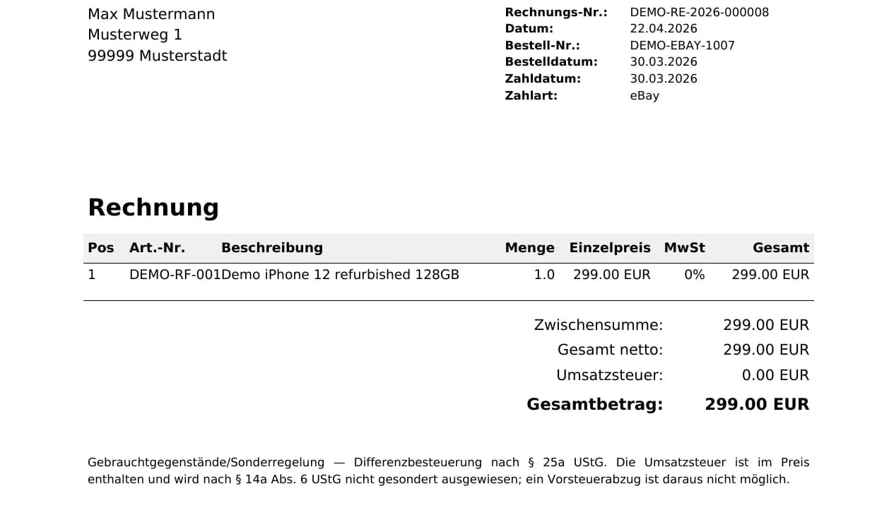Rechnungs-PDF